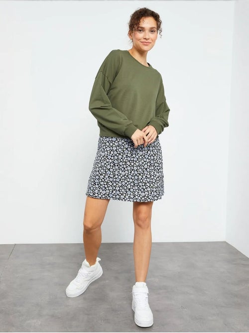 Dames sweatshirt met ronde hals, relaxed tommy - Kiabi