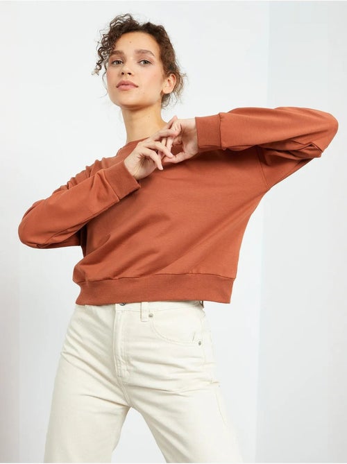 Dames sweatshirt met ronde hals, relaxed tommy - Kiabi