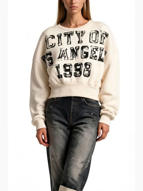Dames sweatshirt van katoenmix busem - Kiabi