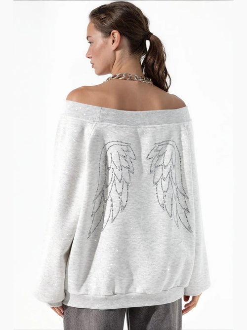 Dames sweatshirt van katoenmix busem - Kiabi
