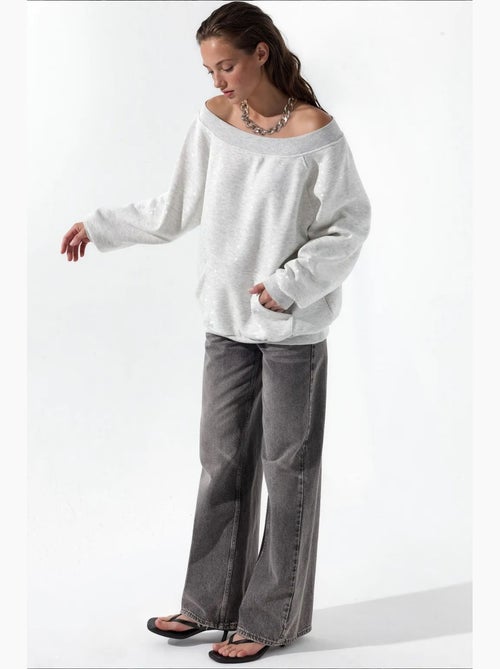 Dames sweatshirt van katoenmix busem - Kiabi