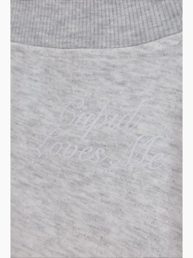 Dames sweatshirt van katoenmix busem Lichtgrijs - Kiabi