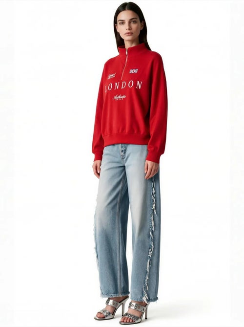 Dames sweatshirt van katoenmix busem - Kiabi