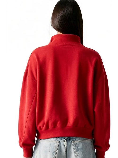 Dames sweatshirt van katoenmix busem - Kiabi