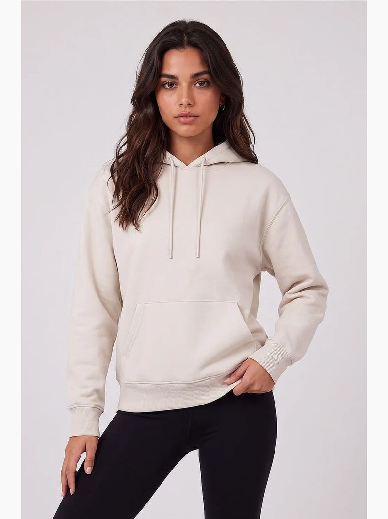 Dames sweatshirt van katoenmix tommy Crème - Kiabi