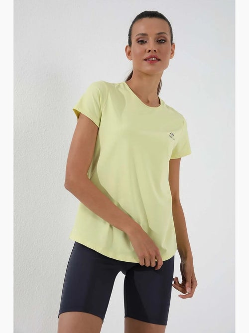 Dames t-shirt effen met korte mouwen en ronde hals tommy - Kiabi
