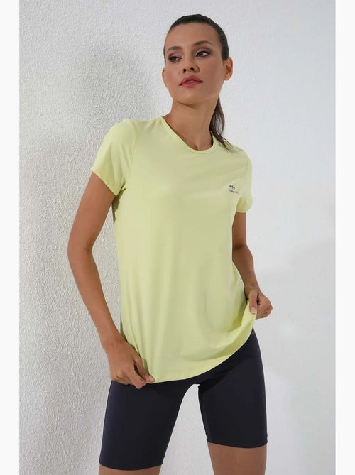 Dames t-shirt effen met korte mouwen en ronde hals tommy - Kiabi