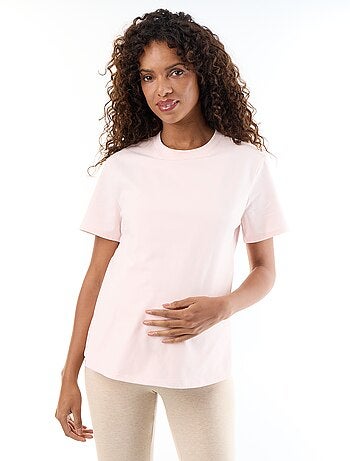 Dames-T-shirt met korte mouwen van katoenjersey