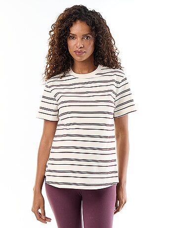Dames-T-shirt met korte mouwen van katoenjersey