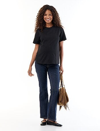 Dames-T-shirt met korte mouwen van katoenjersey