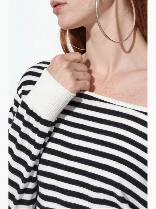 Dames t-shirt met strepen en lange mouwen busem - Kiabi Dames t-shirt met strepen en lange mouwen busem - Kiabi