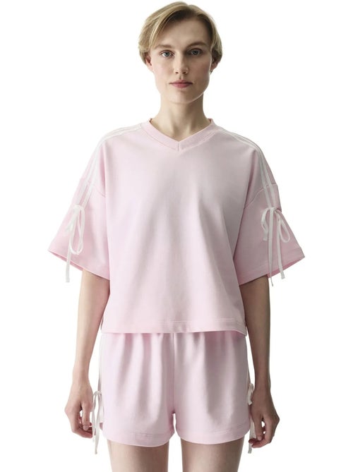 Dames t-shirt met strikdetail penti - Kiabi