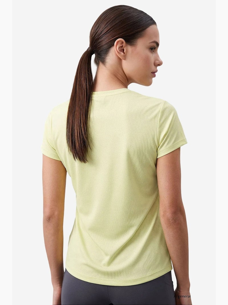 Dames t-shirt tommy Citroengeel - Kiabi