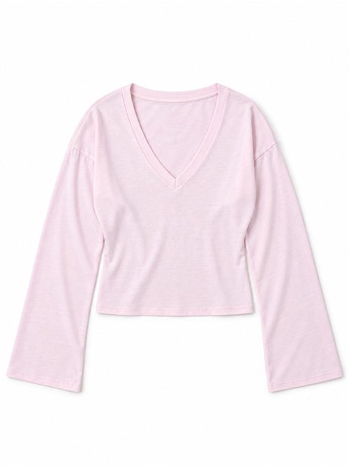 Dames t-shirt van katoen en elastaan busem - Kiabi Dames t-shirt van katoen en elastaan busem - Kiabi