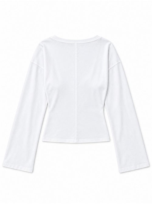 Dames t-shirt van katoen en elastaan busem - Kiabi Dames t-shirt van katoen en elastaan busem - Kiabi