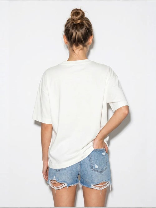 Dames t-shirt van katoen en elastaan lucci - Kiabi