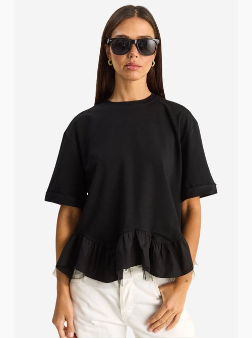 Dames t-shirt van katoen en elastaan lucci - Kiabi