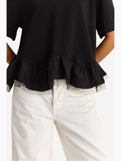Dames t-shirt van katoen en elastaan lucci - Kiabi