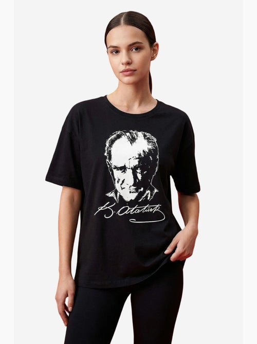 Dames t-shirt van katoen en elastaan tommy - Kiabi