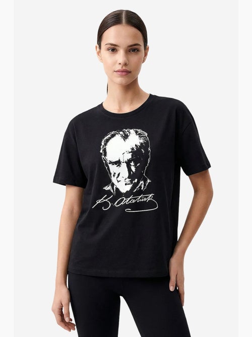 Dames t-shirt van katoen en elastaan tommy - Kiabi