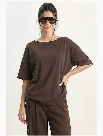 Dames t-shirt van katoen lucci