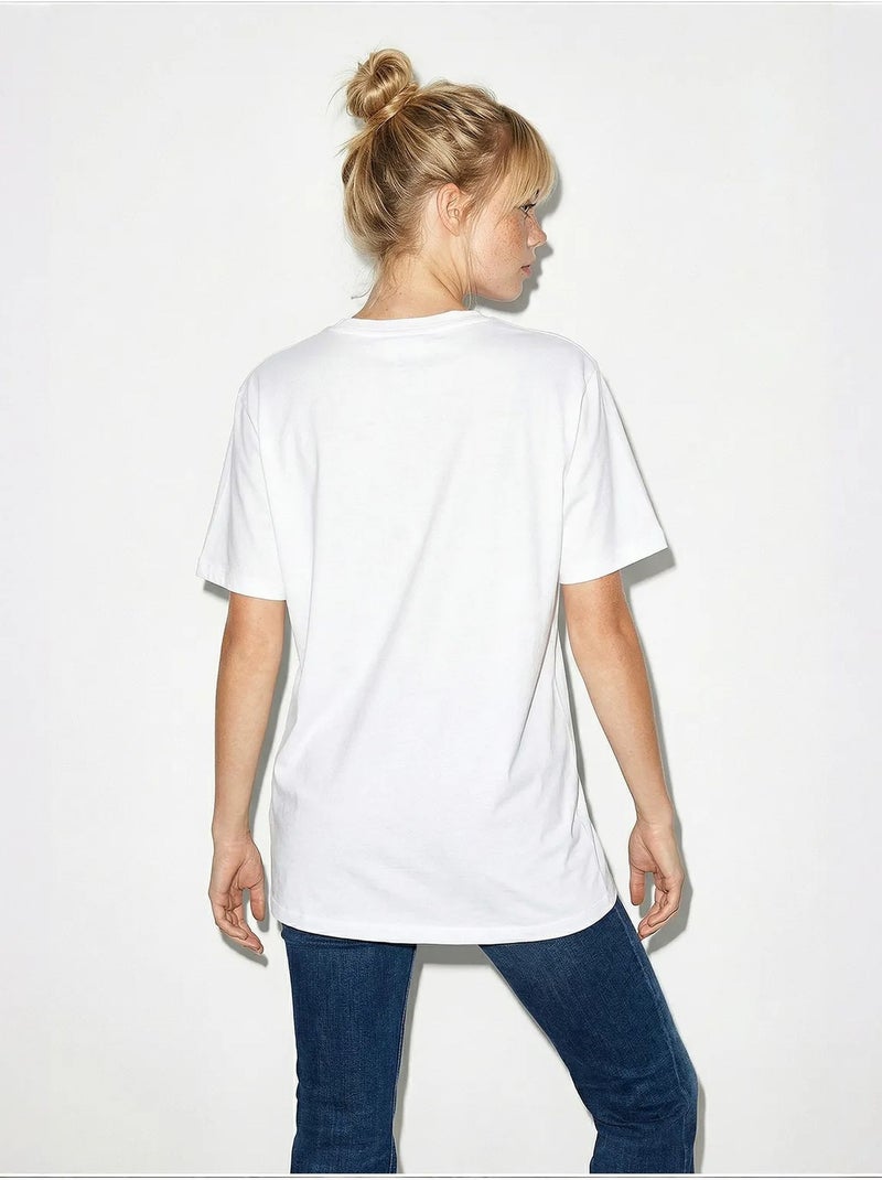 Dames t-shirt van katoen lucci Wit - Kiabi