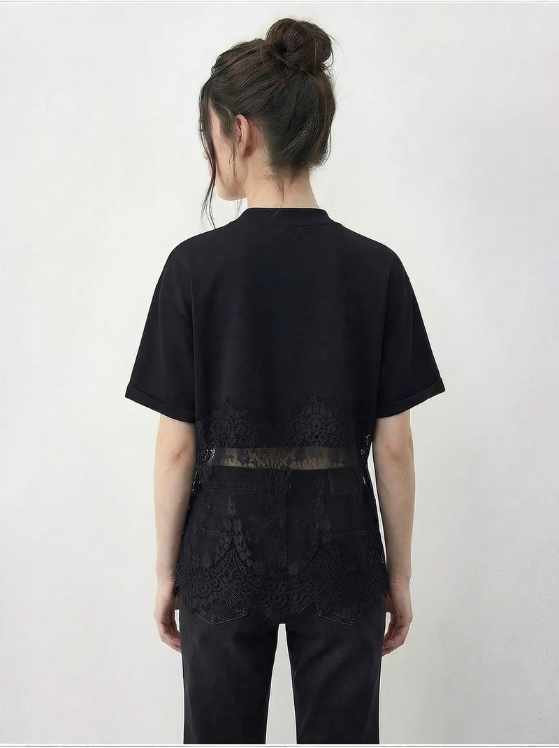 Dames t-shirt van katoen lucci Zwart - Kiabi