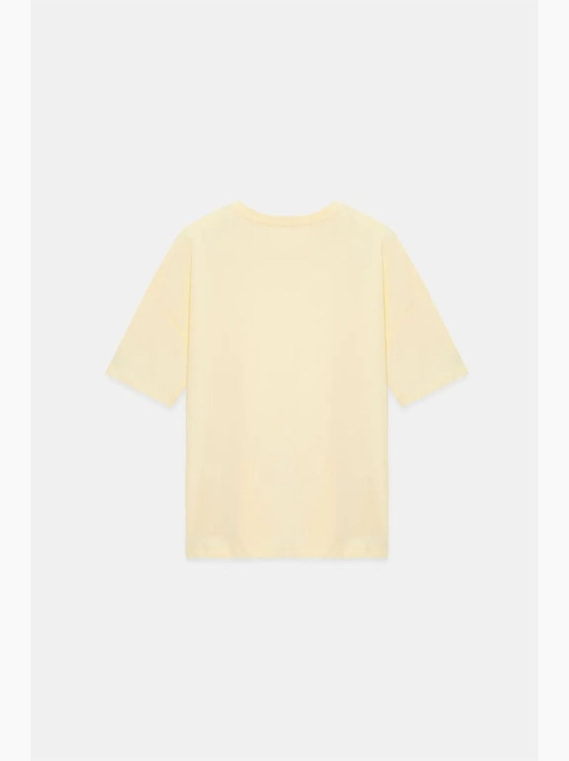 Dames t-shirt van katoen met ronde hals dilvin Crème - Kiabi