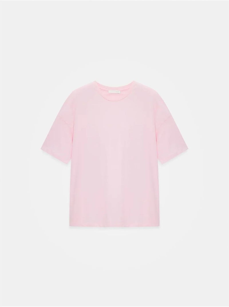 Dames t-shirt van katoen met ronde hals dilvin Suikerroze - Kiabi