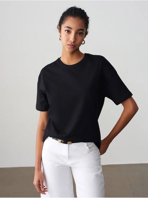 Dames t-shirt van katoen met ronde hals dilvin - Kiabi