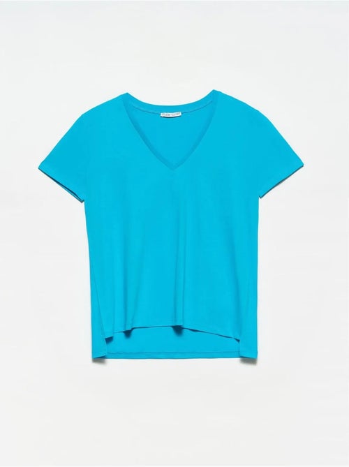 Dames t-shirt van katoen met v-hals dilvin - Kiabi