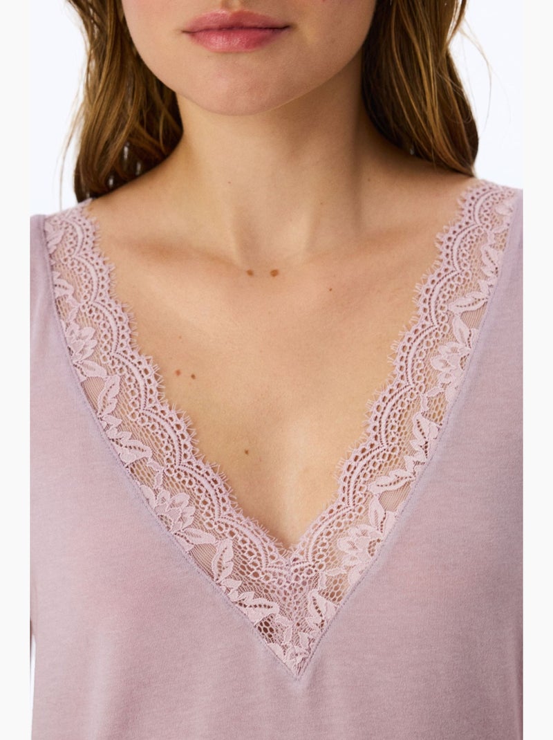 Dames tanktop van kasjmier penti Zwart - Kiabi