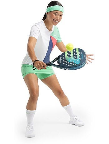 Dames technisch padelshirt met korte mouwen
