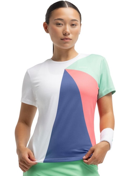 Dames technisch padelshirt met korte mouwen - Kiabi