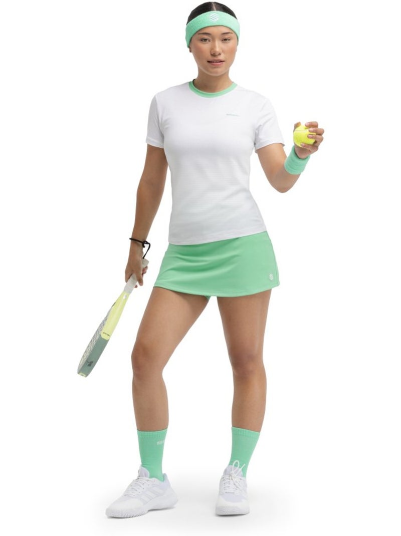Dames technisch padelshirt met korte mouwen Wit - Kiabi