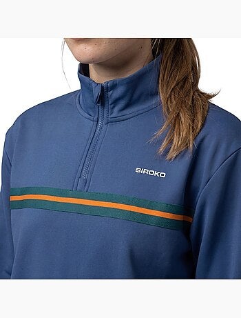 Dames tennissweatshirt met halve rits
