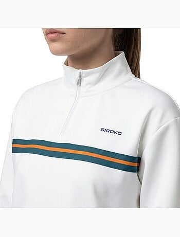 Dames tennissweatshirt met halve rits