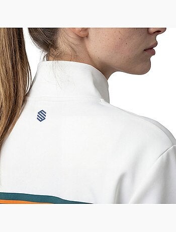 Dames tennissweatshirt met halve rits