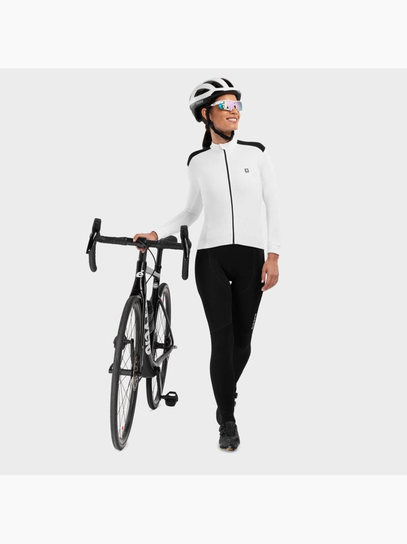 Dames thermisch wielershirt Wit - Kiabi