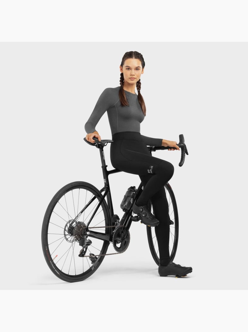Dames thermo fietsbroeken met zeem Zwart - Kiabi