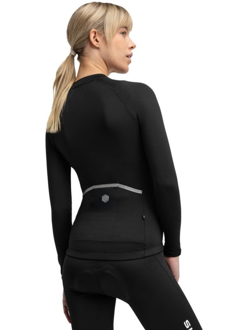 Dames thermo wielershirt met lange mouwen - Kiabi
