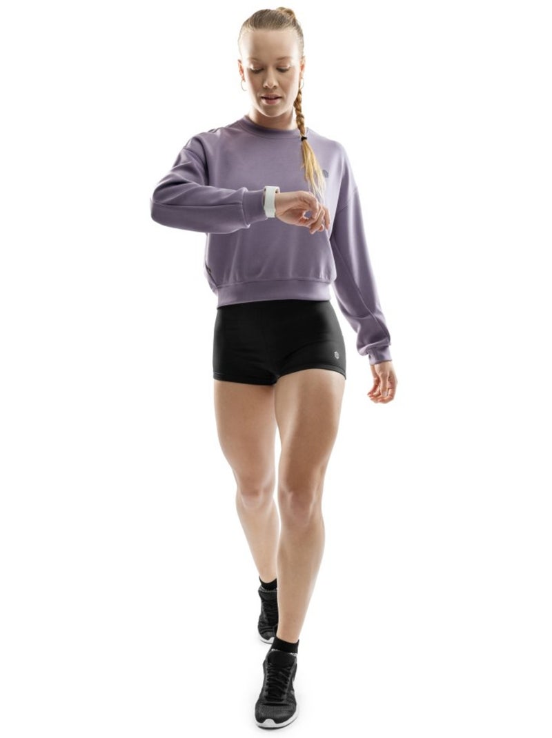 Dames training cropped sweater Paars - Kiabi