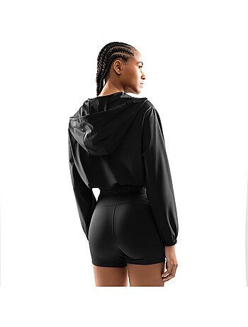 Dames ultralicht cropped sportief windjack