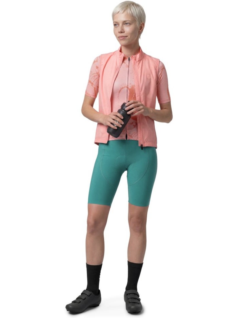 Dames ultralichte winddichte fietsvest Koraal - Kiabi