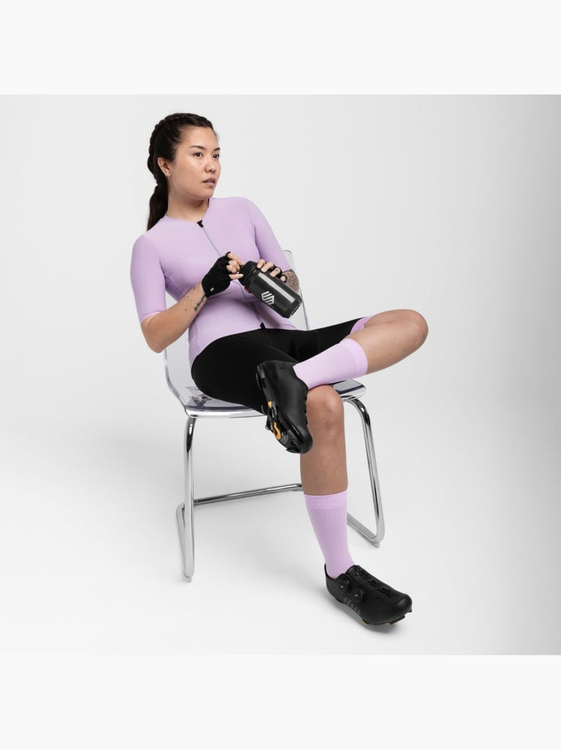 Dames ultralichtgewicht wielershirt Mauve - Kiabi