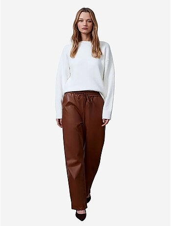Dames wide-leg broek van imitatieleer dilvin