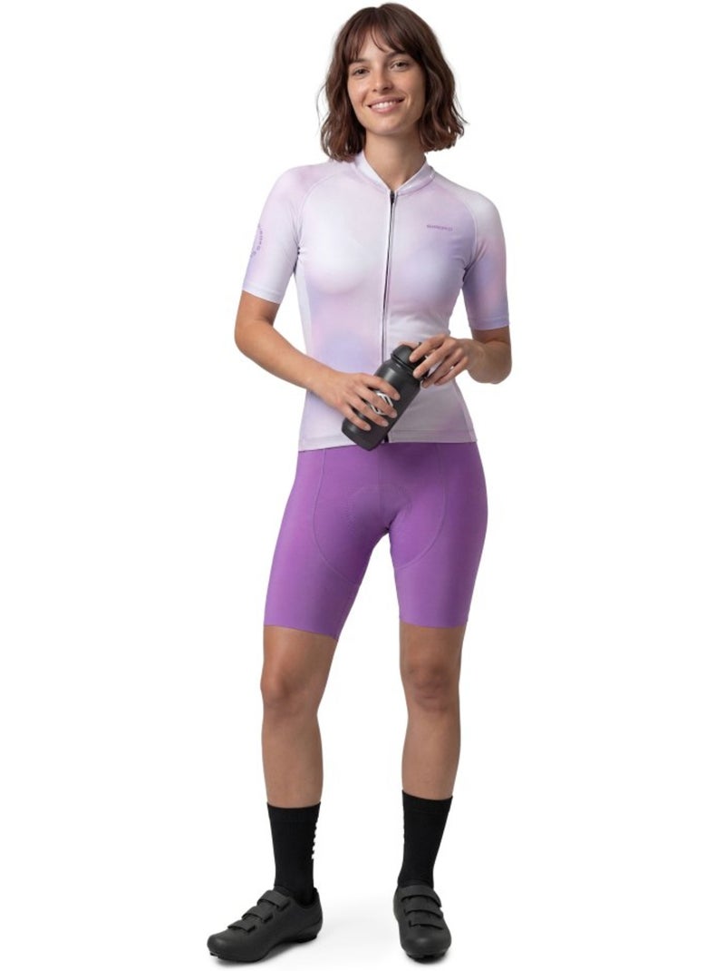Dames wielershirt korte mouw Wit - Kiabi