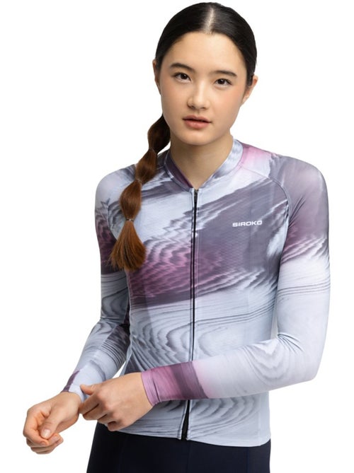 Dames wielershirt lange mouw - Kiabi