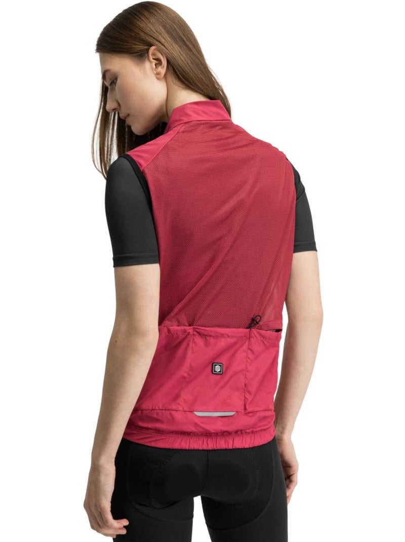 Dames winddicht fietsvest Rood - Kiabi