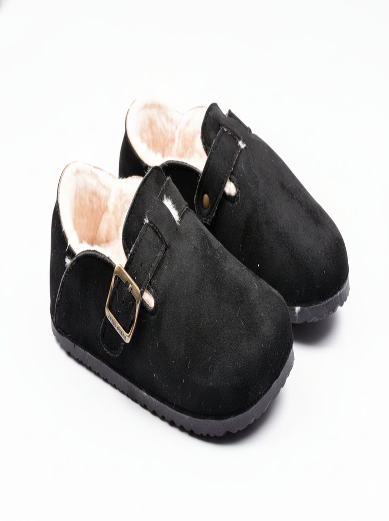 Dames Winterslippers Binnenschoenen Gevoerd MD8845 Zwart - Kiabi